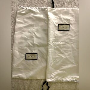 Authentic Gucci shoe dust bags.
